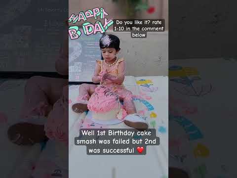 Funny video Baby birthday Cake smash. #shorts #funnyvideo #funny