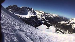 preview picture of video 'Ski Engelberg Switzerland - The Famous Laub Off Piste Run - Part 2'