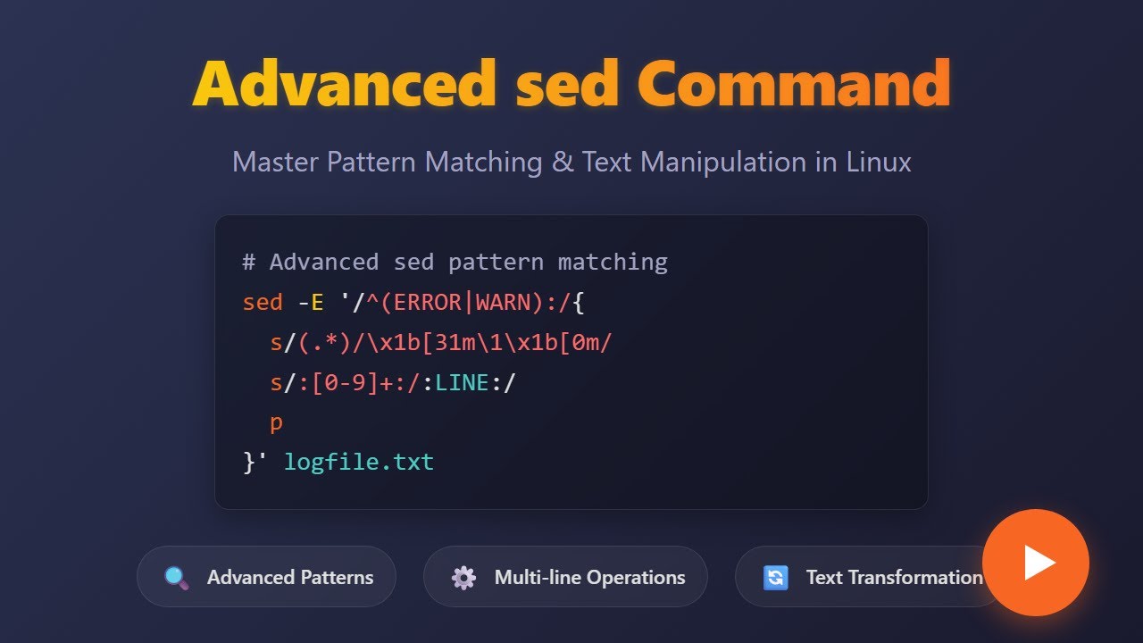 Advanced sed Command: Unleash Linux Text Manipulation!