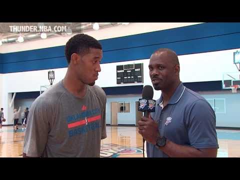 Thunder Shootaround 1-ON-1 with Perry Jones