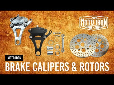 Moto Iron® Springer Brake Calipers and Rotors For Harley® Motorcycles