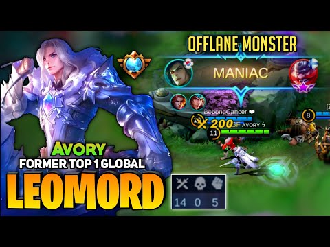 MANIAC! Leomord Sidelane Gameplay [ Former Top 1 Global Leomord ] By Avory - Mobile Legends