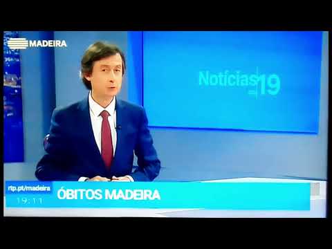 RTP madeira - jornalista apanha susto, explosão da lâmpada em direto, durante notícia de óbitos