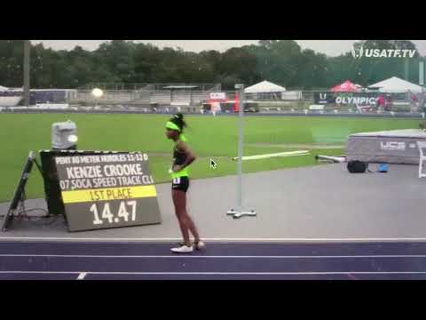 Pentathlon 80m hurdles 11-12 girls USATF JUNIOR OLYMPICS