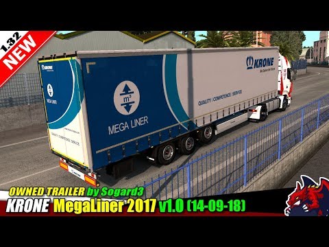 ETS2 (1.32b) | owned trailer mod "KRONE MegaLiner 2017" v1.0 by Sogard3 - review