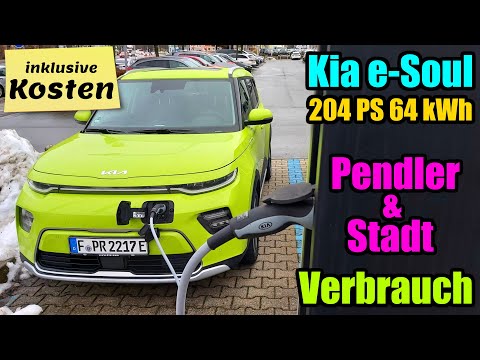 Pendler und Stadt - Verbrauch Kia e-Soul 64 kWh (204 PS) MY2022 - Test Kosten Vergleich Ladeverluste