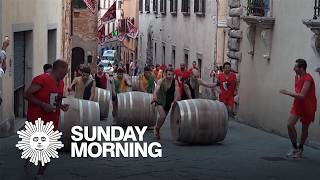 Training for a Tuscan tradition: The wine barrel race