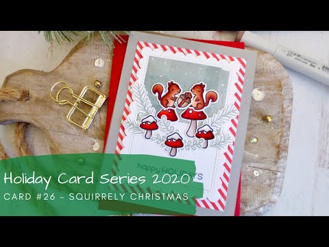 Holiday Card Series 2020 #26 | Copic Coloring with a Minimal Color Palette | Lawn Fawn