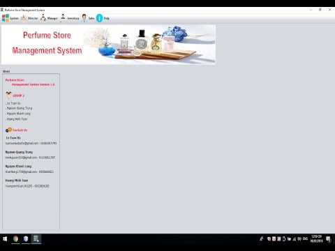 Video demo phần mềm quản lý shop nước hoa