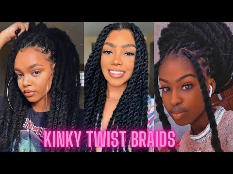 Kinky Afro Twist Braids Compilation 2022💕💞