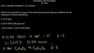 Unit 3 Osmolarity