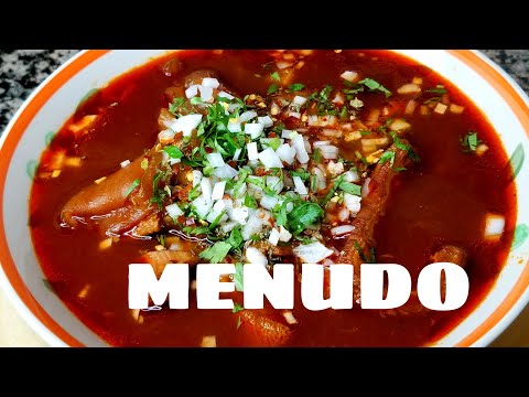 Como hacer MENUDO ROJO MEXICANO con PATA