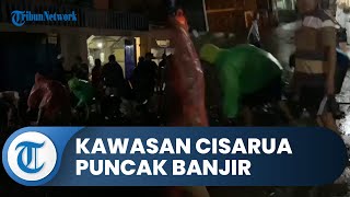 Kawasan Cisarua Puncak Dilanda Banjir akibat Hujan Deras, Berimbas Jalanan Menjadi Rusak