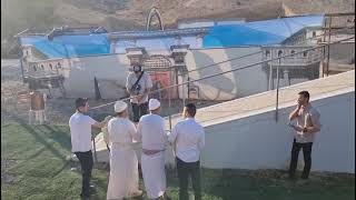 צפו: הנפת הכבשים והלחם על ידי הכהנים במעמד תרגול שבועות במקדש המתקיים כעת במצפה יריחו