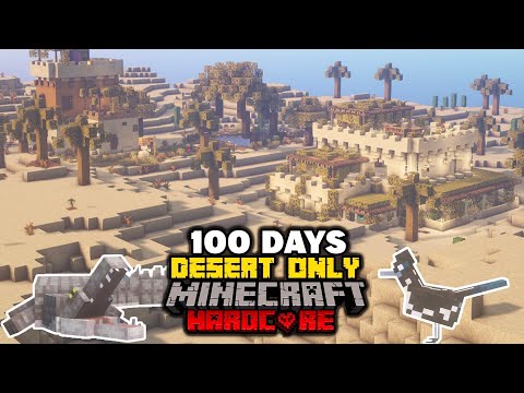I Survived 100 Days In A Desert Only World Modded Minecraft HARDCORE... Here's What Happened