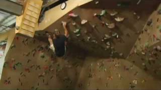 preview picture of video 'Indoor Rock Climbing At Kicking Horse Mountain Resort'