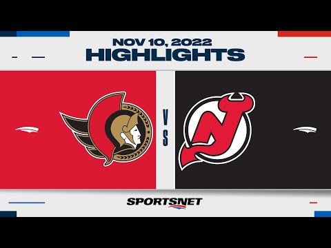 NHL Highlights | Senators vs. Devils - November 10, 2022
