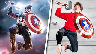 We Tried Captain America Stunts In Real Life! - Challenge