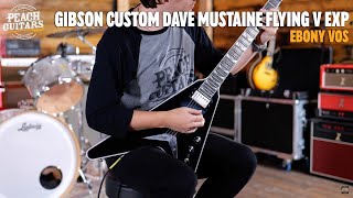 Video thumbnail for No Talking...Just Tones | Gibson Custom Dave Mustaine Flying V EXP Limited Edition Ebony VOS by Peach Guitars