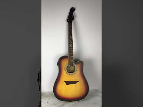 Sunburst Folk Acoustic Guitar Spruce Top Body with Maple Neck image 6