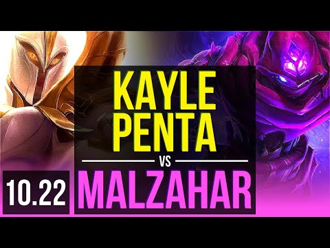 KAYLE vs MALZAHAR (MID) | Penta, 7 solo kills, Legendary, 400+ games | EUW Diamond | v10.22
