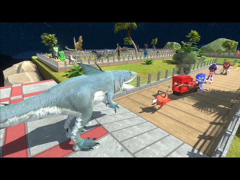 KING SHARK VS GHIDORAH Oasis DEATH RUN - Animal Revolt Battle Simulator