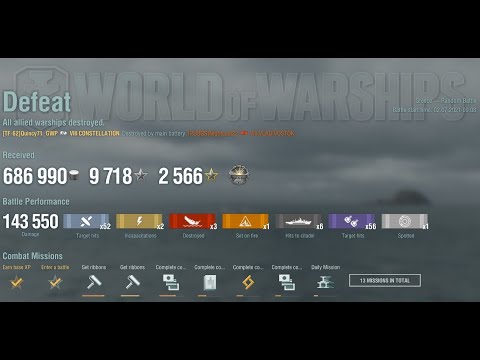 First Volley Ever in the new USS Constellation - World of Warships