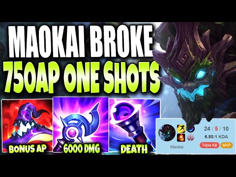 THIS MAOKAI BUILD BROKE LEAGUE OF LEGENDS 🔥 MAX PEN + 750AP = ONE SHOT ALL 🔥 LoL Maokai s11 Gameplay