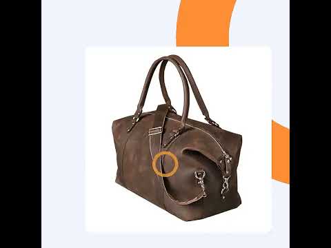Madhav international plain leather travel duffle bag