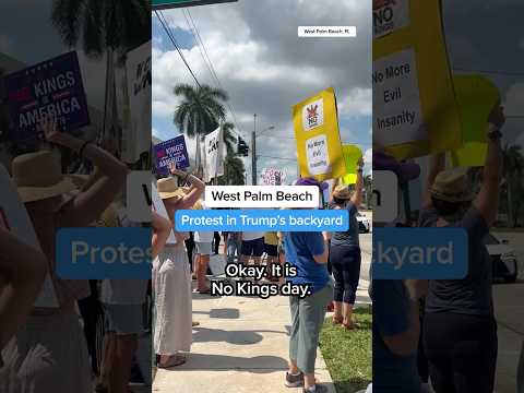 Protest in Trump's backyard
