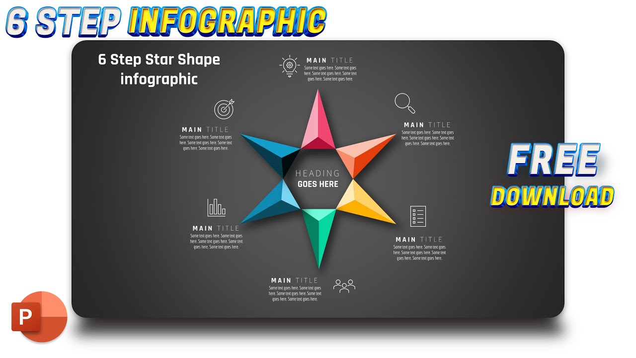 62.PowerPoint Tutorial 6 Step STAR Infographic Presentation | #infographic
