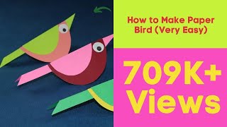 Paper Crafts for Kids - How to Make Paper Bird (Very Easy)