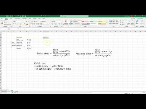Production scheduling calculation