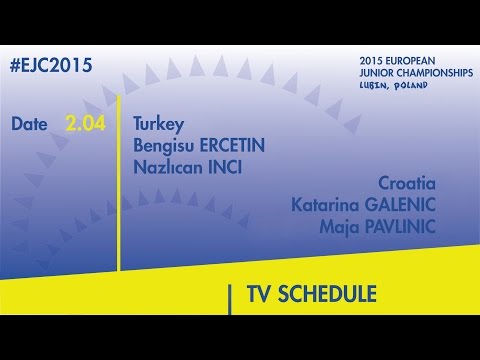 B.Ercetin/N.Inci(TUR) VS. K.Galenic/M.Pavlinic(CRO) #EJC2015 Lubin, Poland