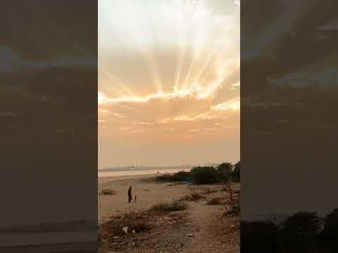 Gomati Beach Side Best Beautiful View Places #sunset #sea #evening #waves #lovers #ocean #river#sun