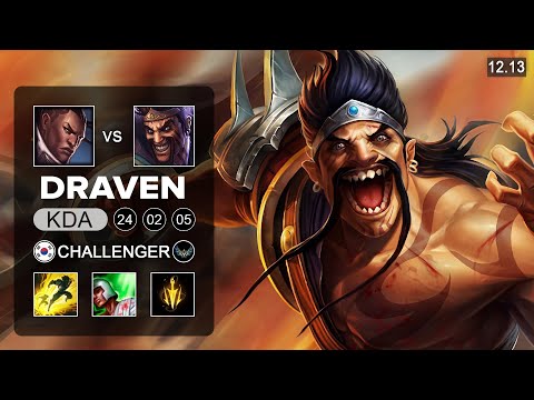 Draven vs Lucian ADC - KR Challenger - Patch 12.13 Season 12