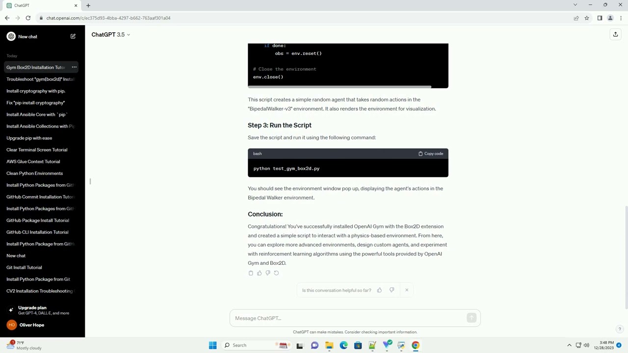 pip install gym box2d