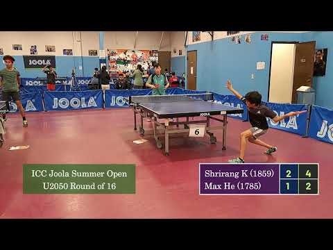 Shrirang Krishnaprasad (1859) vs Max He (1785) at ICC Joola Summer Open on 5-6-2023