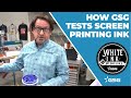 Behind the Scenes Testing Screen Printing Inks | White Ink Wednesday