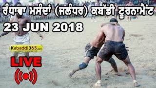 Randhawa Masanda (Jalandhar) Kabaddi Tournament 23 Jun 2018