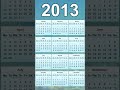 2013 Calendar