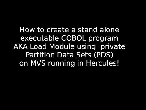 Create stand alone executable COBOL programs using  private Partition Data Sets on MVS  in Hercules!