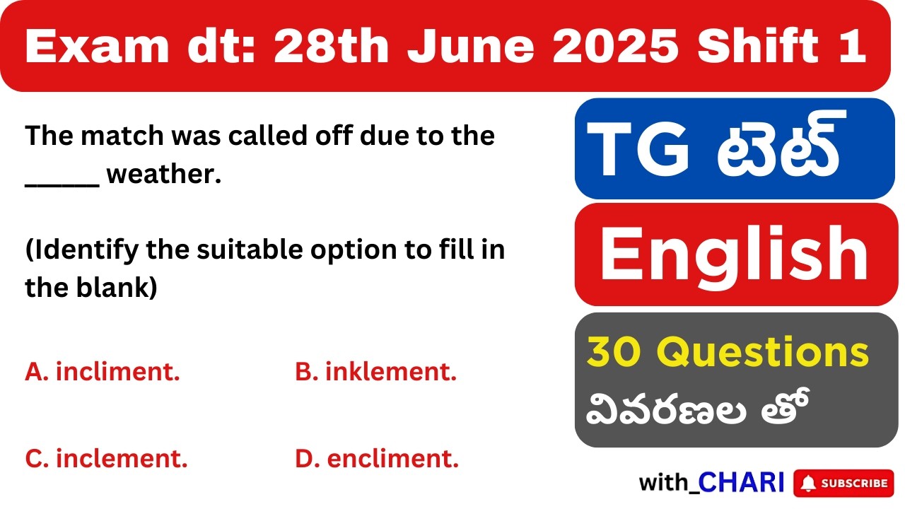 TS TET Paper-2 Social 28th June 2025 Shift 1 English