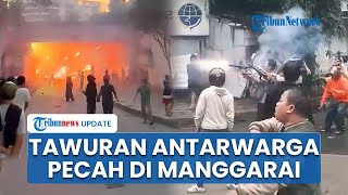 Detik-detik Polisi Tembak Gas Air Mata Bubarkan Tawuran di Manggarai, Dipicu Saling Lempar Batu