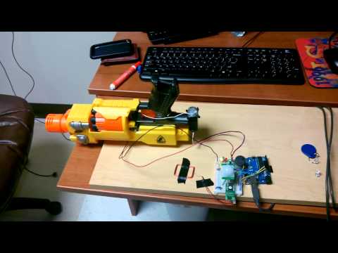 Autonomous Arduino Nerf Gun with Tetris Theme