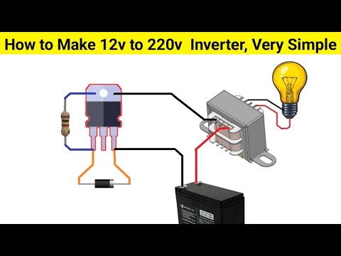 How to Make 12v to 220V Inverter at Home || Simple Circuit