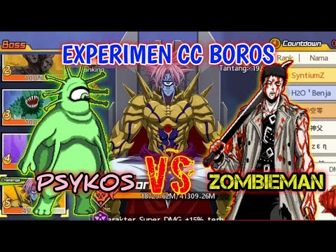 Core Psykos vs Core Zombieman in Boss Boros - One Punch Man The Strongest