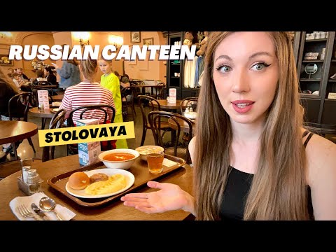 Comida russa que você deve experimentar! Visitando a cantina histórica na Rússia 🇷🇺