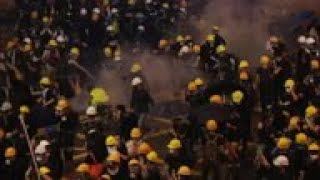 Hong Kong police use tear gas on protesters