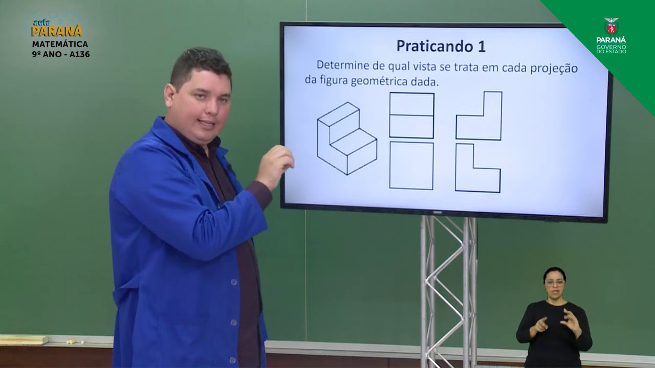 9º Ano | Matemática | Aula 136 - Projeção e Vistas Ortogonais de Figuras Geométricas